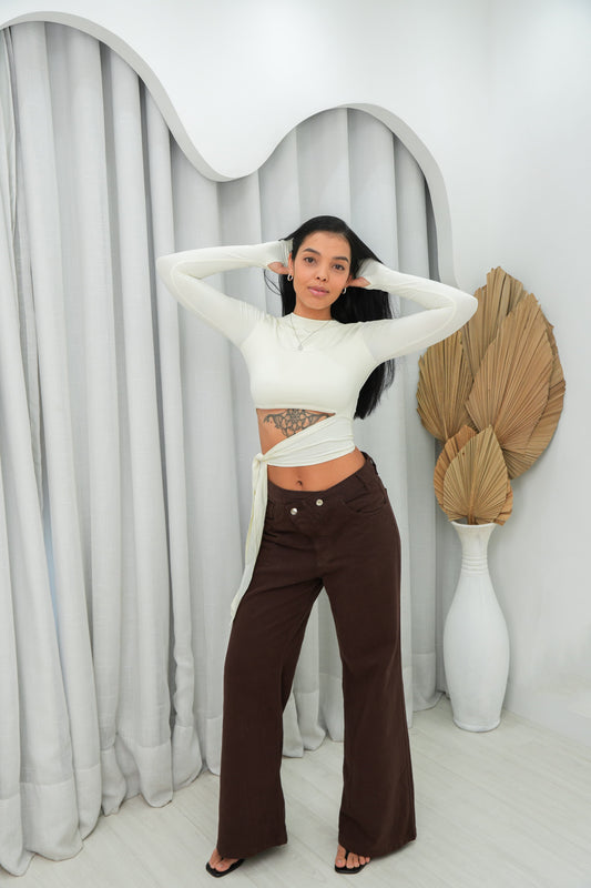 CALÇA WIDE LEG TERRA